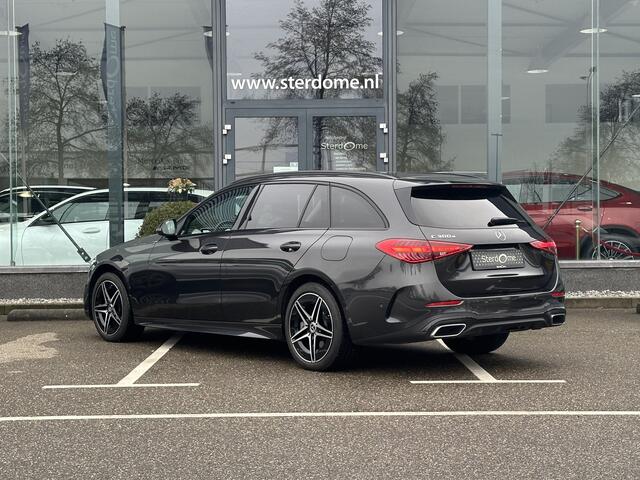 Mercedes-Benz C-KLASSE Estate 300 e AMG Line l Distronic l MBUX l Stoelverwarming l DIGITAL LIGHT l Night pakket l 360 gr Camera l Smart phone integratie l Niveau regeling l Sfeerverlichting l Wegklapbare Trekhaak l Multicontourstoelen l Airco l LEDER ARTICO l