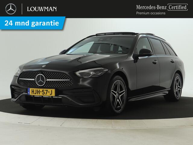 Mercedes-Benz C-KLASSE Estate 300 e AMG Plug-In Hybride | Night Pakket | Panorama Schuif-Kanteldak | Burmester® 3D-Surround-Soundsystem | DC Laden | Distronic | Inclusief 24 maanden MB Certified garantie voor Europa.