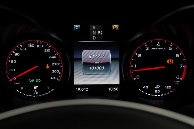 Mercedes-Benz C-KLASSE C63S AMG 510pk |carbon exterieur|pano|schaalstoelen|Burmester|memory|HUD|camera|elek. achterklep|interieur parfum|DAB|19"|