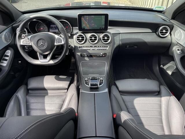 Mercedes-Benz C-KLASSE Estate 350 e Sport Edition AMG Line 18"/Panoramadak/Luchtvering/360 camera/Burmester/Leder/Stoelverwarming/LED