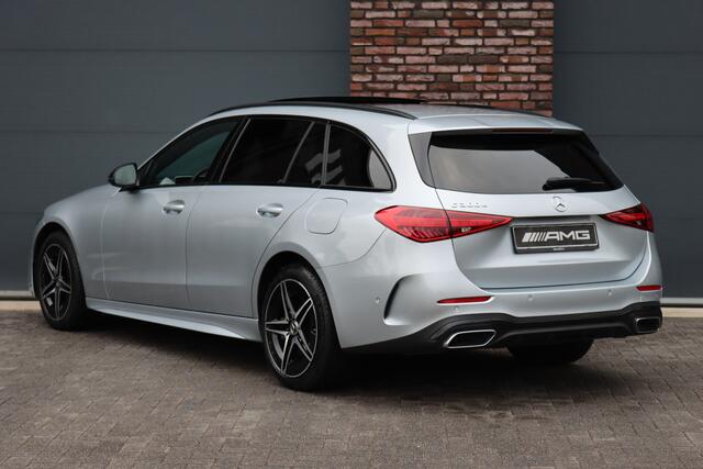 Mercedes-Benz C-KLASSE Estate 300 e AMG Line Aut9 | Panoramadak | Trekhaak | Leder | Camera | Sfeerverlichting | Dodehoekassistent | Stoelverwarming | Advanced Sound System | High Perf. LED |