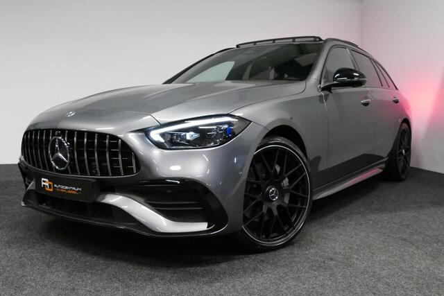 Mercedes-Benz C-KLASSE Estate 300 e AMG Line / C63S AMG Diffuser / Panamericana Grill / Panoramadak / Elektr. verstelbare voorstoelen (memory) / Digital Light / Ambienteverlichting / Stoelverwarming / Rondomzichtcamera / Luchtvering met niveauregeling (achteras) / Apple Carplay