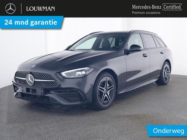 Mercedes-Benz C-KLASSE Estate 300 e AMG Plug-In Hybride AMG Line | Night Pakket | Trekhaak | Panorama Schuif-Kanteldak. Inclusief 24 maanden MB Certified garantie voor Europa.