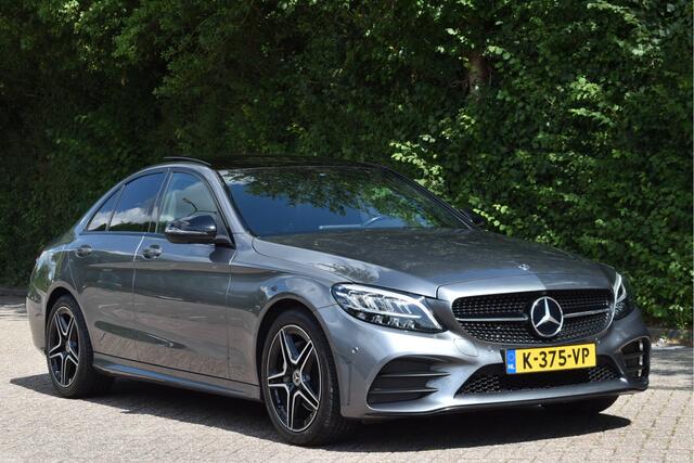 Mercedes-Benz C-KLASSE 180 Business Solution AMG | NL-Auto | 360 gr. camera | Pano.dak | Afn.haak | Carplay | Full LED