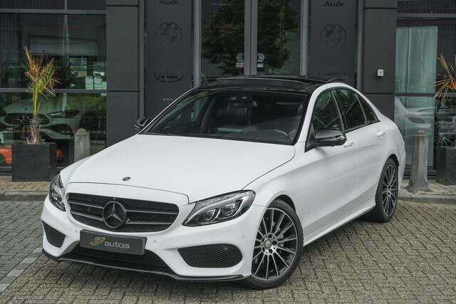 Mercedes-Benz C-KLASSE C200 AMG 184pk Panoramadak Burmester Night pakket 19" LMV Command Full led