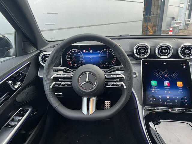 Mercedes-Benz C-KLASSE 300 e Business Solution AMG | Night Pakket | Winter Pakket | Panoramadak | 360° Camera | DISTRONIC Afstandsassistent | Dodehoekassistent | Elektrisch Verstelbare Stoelen + Memory | Stoelverwarming | Stuurverwarming | Apple CarPlay | Android Auto