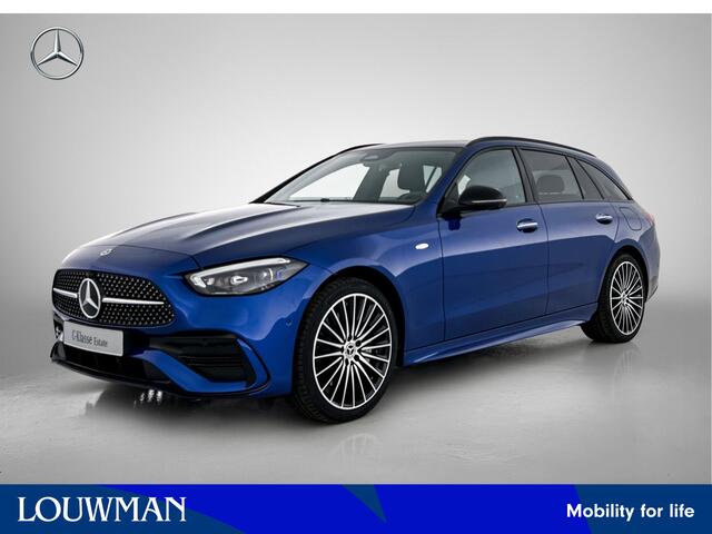 Mercedes-Benz C-KLASSE Estate 300 e Business Solution AMG | Trekhaak | Nightpakket | AMG Line Premium Plus | Parkeerpakket met 360°-camera | Antidiefstalpakket GUARD 360° Plus | KEYLESS GO-comfortpakket | EASY PACK achterklep |