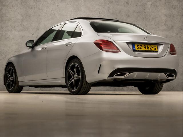 Mercedes-Benz C-KLASSE 180 AMG Sport 157Pk Automaat (PANORAMADAK, GROOT NAVI, 360 CAMERA, STOELVERWARMING, ELEK SPORTSTOELEN, LEDER, SFEERVERLICHTING, CRUISE, NIEUWE APK, NIEUWSTAAT)