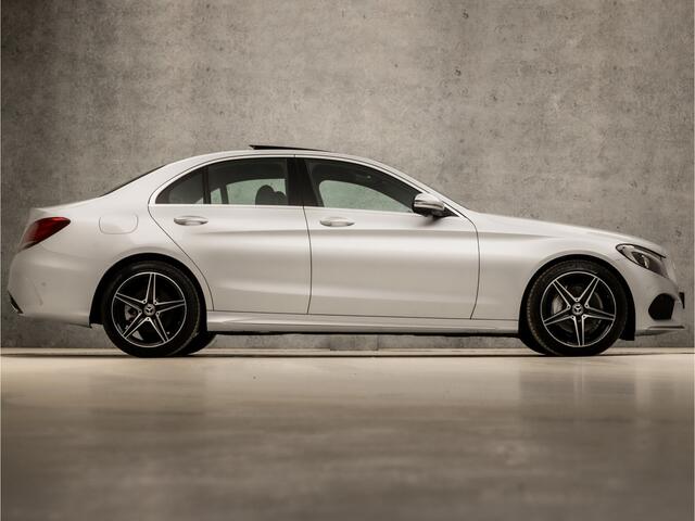 Mercedes-Benz C-KLASSE 180 AMG Sport 157Pk Automaat (PANORAMADAK, GROOT NAVI, 360 CAMERA, STOELVERWARMING, ELEK SPORTSTOELEN, LEDER, SFEERVERLICHTING, CRUISE, NIEUWE APK, NIEUWSTAAT)