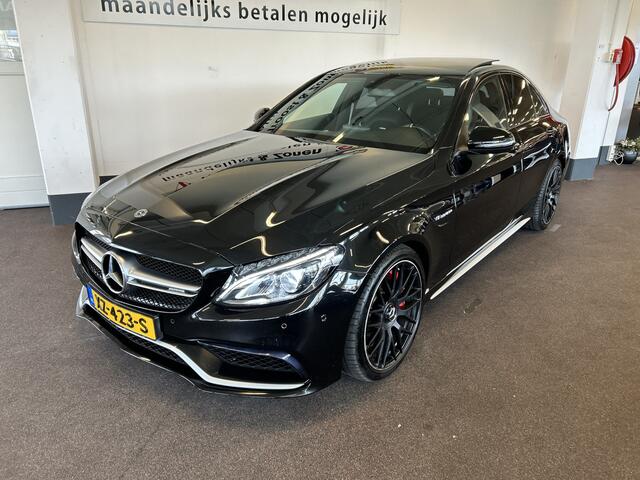 Mercedes-Benz C-KLASSE AMG C63 S 510PK | Panoramadak | Dealer onderhouden | Burmester | Lederen/Alcantara bekleding | 19''INCH | Fabrieks-af kleppensysteem | Adaptief onderstel | Cruise control | Climate control | Stoelverwarming | Navigatie | Full LED