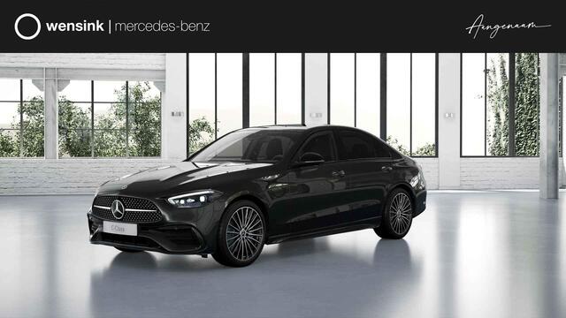 Mercedes-Benz C-KLASSE 300e Business Solution AMG | Digital Light | Nightpakket | Memory | Panoramaschuifdak | Dodehoekassistent |360° camera | Stoelverwarming voor |