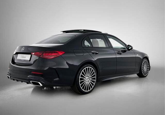 Mercedes-Benz C-KLASSE 300 e Business Solution AMG | Panoramaschuifdak | Trekhaak | Nightpakket | Smartphone integratie | Antidiefstalpakket GUARD 360° Plus | Parkeerpakket met 360°-camera | 19" multispaaks AMG-velgen |