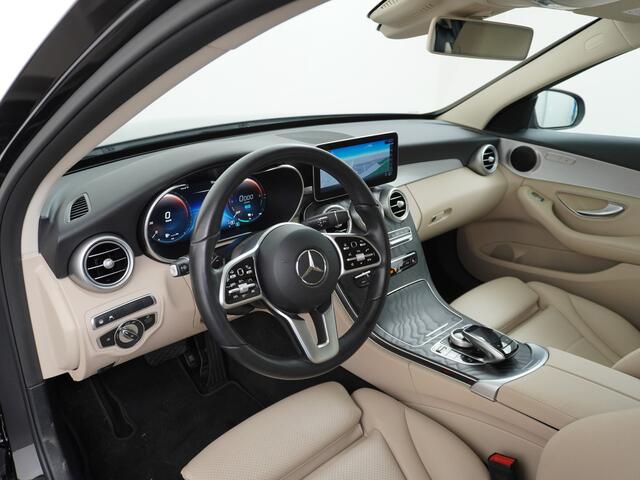 Mercedes-Benz C-KLASSE Estate 300e PHEV Hybrid Automaat Leder Virtual Cockpit Apple Carplay Android Auto Adaptive-Cruise Lane-Assist High Performance-LED Navi+HDD 360°Camera Keyless Dual-Ecc Distronic+ Rijassistentiepakket Park-Assist Verkeersbord-Herkenning Origineel Nederland