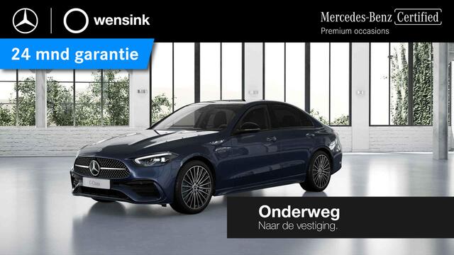 Mercedes-Benz C-KLASSE 180 AMG Line | Night | Panoramadak | Sfeerverlichting | Stoelverwarming | 19" lichtmetalen velgen |