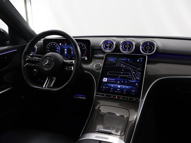 Mercedes-Benz C-KLASSE 180 AMG Line | Night | Panoramadak | Sfeerverlichting | Stoelverwarming | 19" lichtmetalen velgen |