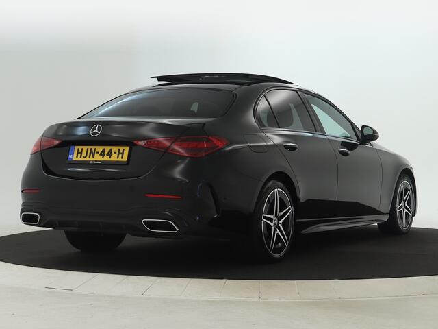 Mercedes-Benz C-KLASSE 300 e AMG Nightpakket | Panorama Dak | Memory | Dode Hoek Ass | 360 gr Camera | Stuur- en Stoelverwarming | Sfeerverlichting | Inclusief 24 maanden MB Certified garantie voor Europa.