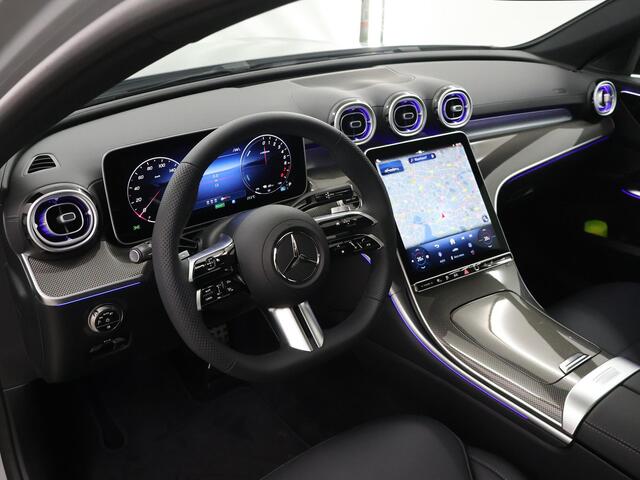 Mercedes-Benz C-KLASSE 300e Business Solution AMG | Panoramaschuifdak | DIGITAL LIGHT | Nightpakket | 19" multispaaks Velgen | 360° camera | Dodehoekassistent |