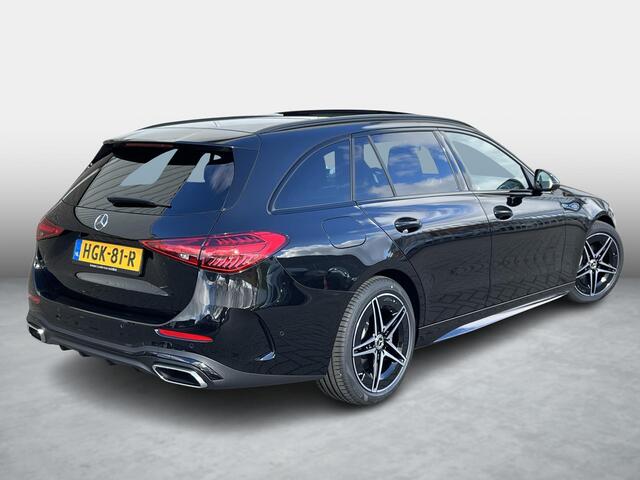 Mercedes-Benz C-KLASSE Estate 180 Star Edition AMG | Night Pakket | Panoramadak | Burmester 3D Surround Sound | Elektrisch Verstelbare Stoelen + Memory | Dodehoekassistent | Apple CarPlay | Android Auto | Sfeerverlichting | Stoelverwarming | Achteruitrijcamera