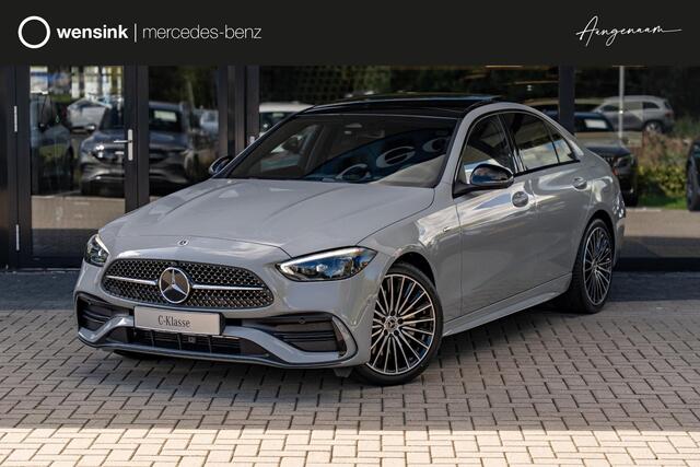 Mercedes-Benz C-KLASSE 300e Business Solution AMG | Night | Panoramaschuifdak | 360°-camera | DIGITAL LIGHT | Sfeerverlichting | 19" multispaaks AMG velgen |
