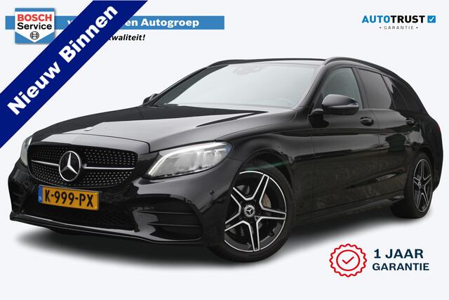 Mercedes-Benz C-KLASSE Estate 200 Business Solution AMG 184pk | Incl. 12 maanden garantie 1e Eigenaar | 360 Camera | Stoelverwarming | Apple Carplay | Sportstoelen Leer | LED verlichting | Zwarte hemel | Elektr. kofferbak | Navigatie | Cruise control | Virtual cockpit | Bomvoll