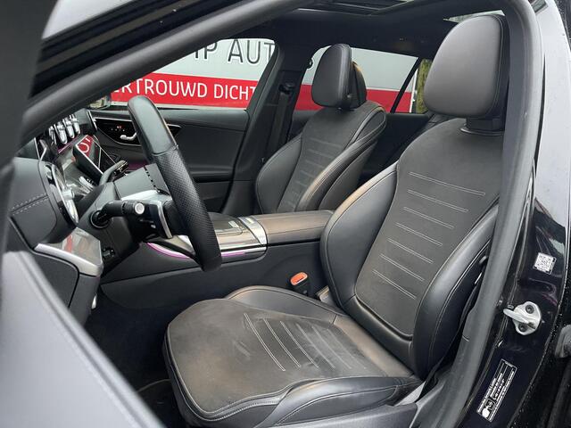 Mercedes-Benz C-KLASSE Estate 300 e AMG Line 18"/Panoramadak/Laser LED/Trekhaak/Stoelverwarming + memory l + r/Adaptieve cruise/Sfeerverlichting premium/Elektrische klep/Apple Carplay & Android Auto