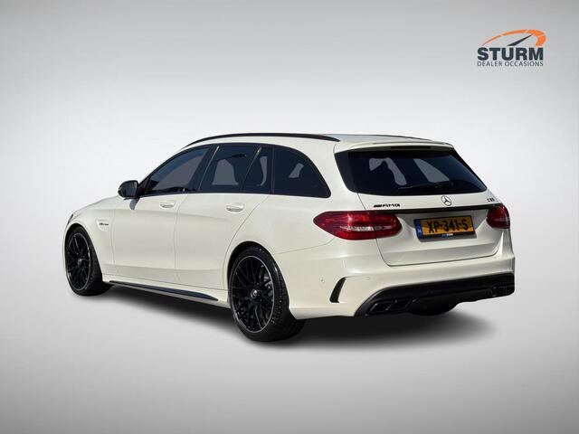 Mercedes-Benz C-KLASSE Estate AMG 63 | Burmester | Geheugenstoelen | Sportuitlaat | Designo Kleur | Kruisspaak Velgen | Adapt. Cruise Control | Alcantara Stuurwiel | Rijklaarprijs!