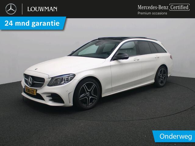 Mercedes-Benz C-KLASSE Estate 180 Business Solution AMG AMG Line | Night Pakket | Panorama Schuif-Kanteldak | Parkeerpakket met 360°-camera | Sfeerverlichting. Inclusief 24 maanden Mercedes-Benz Certified garantie voor Europa.