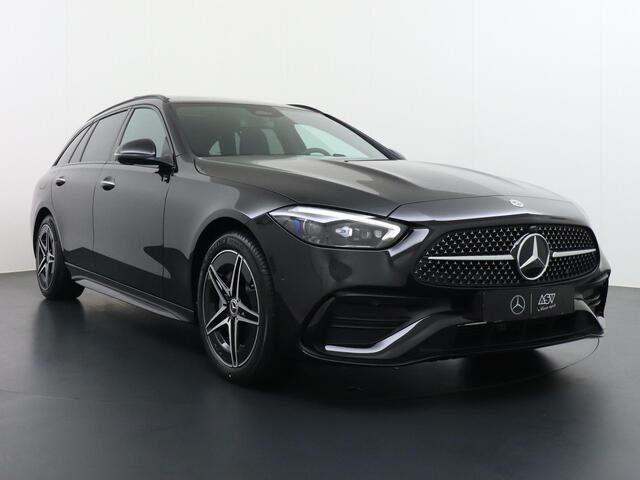 Mercedes-Benz C-KLASSE Estate 300 e Business Solution AMG | Panorama - Schuifdak | Trekhaak Wegklapbaar | Memorystoelen | Niveauregeling | Head-Up Display | 360° Camera | Burmester Surround Sound
