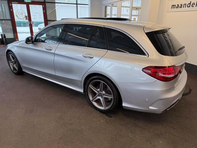 Mercedes-Benz C-KLASSE Estate 180 AMG Line | Panoramadak | Lederen bekleding | Trekhaak | Cruise control | Climate control | Nederlands geleverd | Stoelverwarming | Elek. inklapbare spiegels