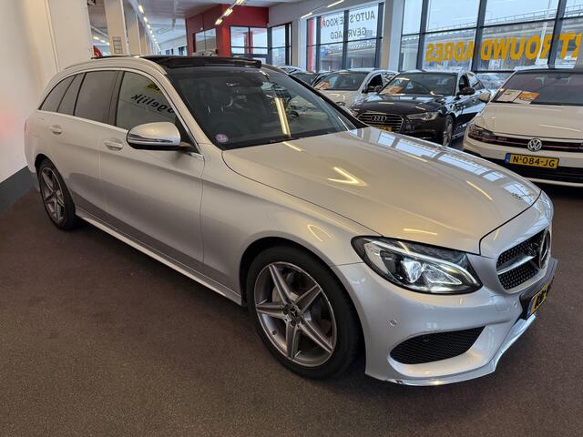 Mercedes-Benz C-KLASSE Estate 180 AMG Line | Panoramadak | Lederen bekleding | Trekhaak | Cruise control | Climate control | Nederlands geleverd | Stoelverwarming | Elek. inklapbare spiegels