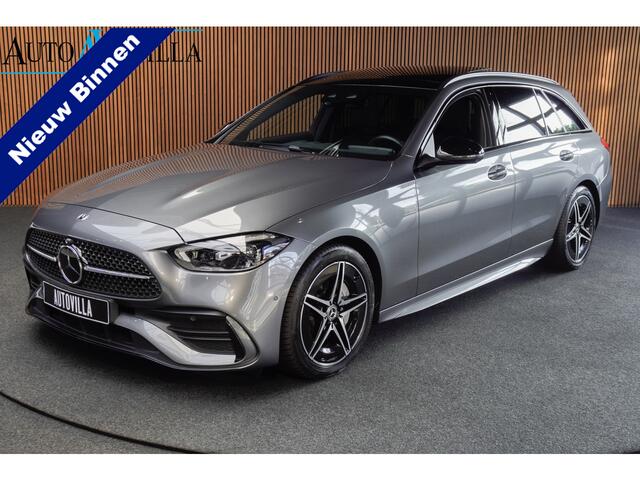 Mercedes-Benz C-KLASSE Estate 180 AMG Line Panodak Leer 360° Memory Distronic+ Matrix Laser Navi LED Nightpack PTS Ambient Elekt. achterklep Elektr. trekhaak LM velgen BTW auto!