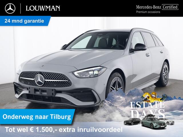 Mercedes-Benz C-KLASSE Estate 300 e AMG Plug-In Hybride AMG Line | Night Pakket | Memory Voorstoelen | Easy-Pack Achterklep | Stuur en Stoelverwarming. Inclusief 24 maanden Mercedes-Benz Certified garantie voor Europa.