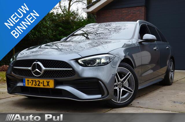 Mercedes-Benz C-KLASSE Estate 300 e AMG Line Automaat/Navi/Pdc/Ecc/Burmester 3D Surround Sound systeem/Rondomzicht camera/Stoelverwarming/Elektrisch verstelbare stoelen/Privacy-Glass/18-Inch Lmv
