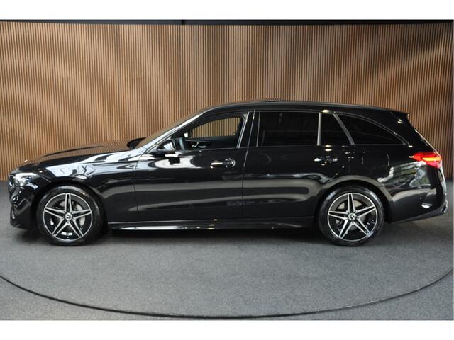 Mercedes-Benz C-KLASSE Estate 300e AMG Line Panodak HUD Leer 360° Burmester Memory seats Distronic+ Matrix LED Laser Navi LED Nightpack PTS Ambient Elekt. achterklep Elektr. trekhaak Climate voor & achter LM velgen BTW auto!