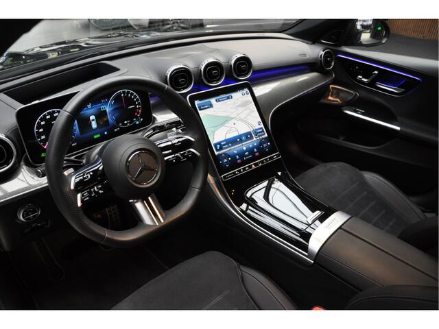 Mercedes-Benz C-KLASSE Estate 300e AMG Line Panodak HUD Leer 360° Burmester Memory seats Distronic+ Matrix LED Laser Navi LED Nightpack PTS Ambient Elekt. achterklep Elektr. trekhaak Climate voor & achter LM velgen BTW auto!