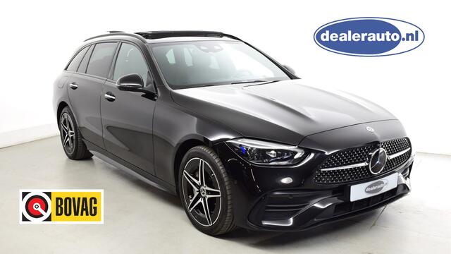 Mercedes-Benz C-KLASSE Estate 300 e AMG Line: Pano / schuifdak, HUD, elec verst stoelen met geheugen, stoelverw en ventilatie, eco ass, act stuur ass, act rijstrook ass, act rem ass, act spoor ass, act dode hoek ass, verkeersteken ass, verkeerslicht weergave, park ass, wasstraa