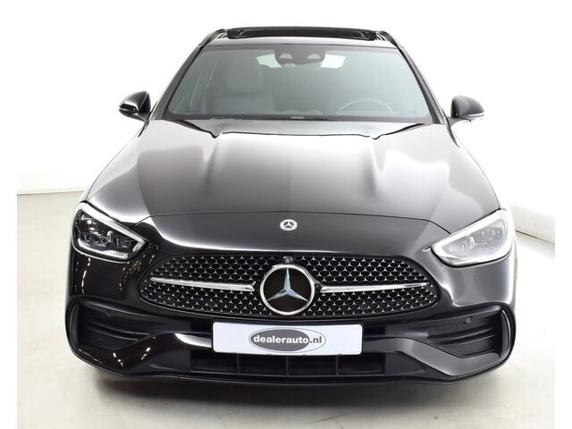 Mercedes-Benz C-KLASSE Estate 300 e AMG Line: Pano / schuifdak, HUD, elec verst stoelen met geheugen, stoelverw en ventilatie, eco ass, act stuur ass, act rijstrook ass, act rem ass, act spoor ass, act dode hoek ass, verkeersteken ass, verkeerslicht weergave, park ass, wasstraa