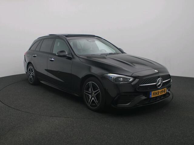 Mercedes-Benz C-KLASSE Estate 300 e Star Edition | Night Pakket | Panoramadak | Alarm Klasse 3 | Distronic | Apple CarPlay | Sfeerverlichting | Memory voorstoelen. Inclusief 24 maanden MB Certified garantie voor Europa.