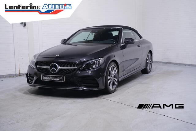 Mercedes-Benz C-KLASSE Cabrio 180 AMG Line AMG Styling Camera lederen-bekleding Apple Carplay digi-dashboard 18"-lmv spoorpakket windscherm nekwarmer keyless-start led-verlichting DAB-ontvangst PDC v+a cruise-controle