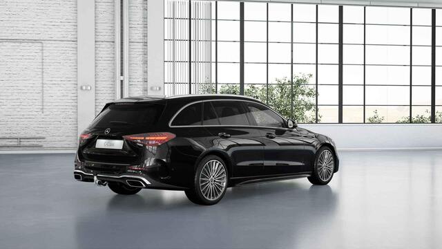 Mercedes-Benz C-KLASSE Estate 300e Business Solution AMG | Panoramaschuifdak | Trekhaak | Burmester | Stoelverwarming | Dodehoekassistent |