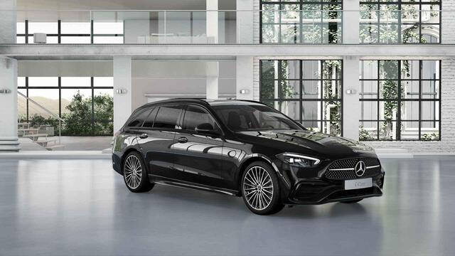 Mercedes-Benz C-KLASSE Estate 300e Business Solution AMG | Panoramaschuifdak | Trekhaak | Nightpakket | Burmester | Stoelverwarming | Dodehoekassistent |