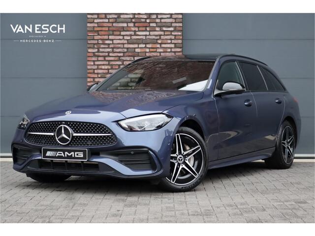 Mercedes-Benz C-KLASSE Estate 300 e AMG Line Aut9 | Panoramadak | Distronic | Memory | Trekhaak | Advanced Sound System | Camera | Dodehoekassistent | Nightpakket |