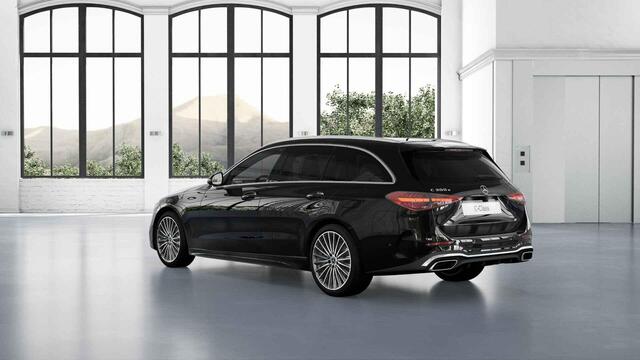 Mercedes-Benz C-KLASSE Estate 300e Business Solution AMG | Panoramaschuifdak | Dodehoekassistent | Memorypakket | 360° camera | Stoelverwarming |