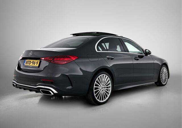 Mercedes-Benz C-KLASSE 300 e Business Solution AMG AMG Line | Night Pakket | Panoramadak | 19 Inch AMG Velgen | Memory Voorstoelen. Inclusief 24 maanden MB Certified garantie voor Europa.
