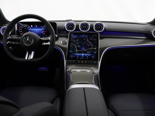Mercedes-Benz C-KLASSE 180 Star Edition AMG Line | Panoramadak | Digital Light | Stoelventilatie | Keyless Entry | Night | 19" multispaaks velgen |