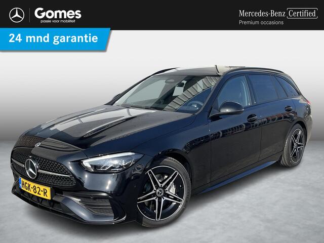 Mercedes-Benz C-KLASSE Estate 180 Star Edition AMG | Night Pakket | Panoramadak | Trekhaak | Burmester 3D Surround Sound | Elektrisch Verstelbare Stoelen + Memory | Apple CarPlay | Android Auto | Dodehoekassistent | Sfeerverlichting | Stoelverwarming
