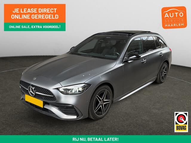 Mercedes-Benz C-KLASSE Estate 200 AMG Designo Edition Aut- Mountaingrijs Magno, Panoramadak, Burmester Audio, Sfeerverlichting, Carbon