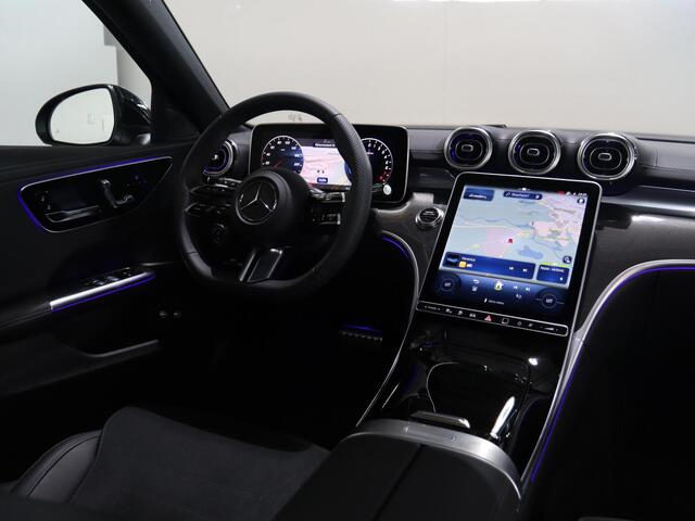 Mercedes-Benz C-KLASSE Estate 300e Business Solution AMG | Panoramaschuifdak | Dodehoekassistent | Memorypakket | 360° camera | Stoelverwarming |