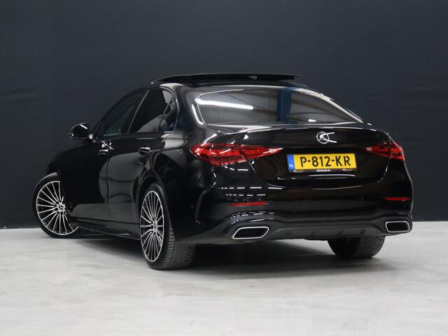 Mercedes-Benz C-KLASSE 200 Launch Edition AMG Line [SCHUIFKANTELDAK, BURMESTER, HEAD-UP, SFEERVERLICHTING, MEMORY SEATS, 360 CAMERA, STOELVERWARMING, ADAPTIVE CRUISE, VOL LEDER, CLIMATE, NIEUWSTAAT]