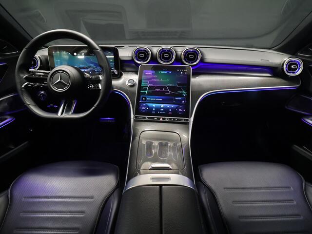 Mercedes-Benz C-KLASSE 200 Launch Edition AMG Line [SCHUIFKANTELDAK, BURMESTER, HEAD-UP, SFEERVERLICHTING, MEMORY SEATS, 360 CAMERA, STOELVERWARMING, ADAPTIVE CRUISE, VOL LEDER, CLIMATE, NIEUWSTAAT]